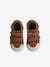 Stoffen sneakers met klittenband babyjongen donkerbruin - vertbaudet enfant 