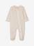 Set van 3 pyjama's van jersey met rits BASICS cappuccino+chambrayblauw - vertbaudet enfant 