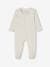 Set van 3 pyjama's van jersey met rits BASICS cappuccino+chambrayblauw - vertbaudet enfant 