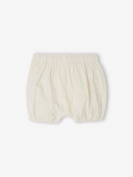 Set van 2 bloomers voor geboorte van katoengaas ecru+grijsblauw - vertbaudet enfant 