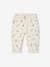 Broek met print van molton baby ecru+kaki - vertbaudet enfant 