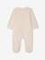 Set van 3 pyjama's van jersey met rits BASICS cappuccino+chambrayblauw - vertbaudet enfant 