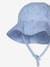 Gestreept hoedje met kersenprint voor meisjesbaby hemelsblauw - vertbaudet enfant 