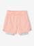 Sportshort 2 in 1 voor meisjes van technisch materiaal koraal - vertbaudet enfant 