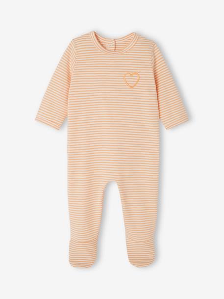 Set van 2 'love' jersey slaappakjes baby perzik - vertbaudet enfant 