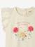 T-shirt met bloemen in reliëf baby ecru+grijsroze - vertbaudet enfant 