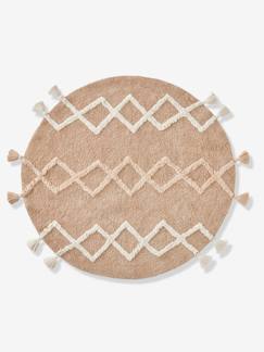 Linnengoed en decoratie-Decoratie-Tapijt-Rond Berber tapijt met pompons