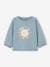 Sweater happy flower baby grijsblauw - vertbaudet enfant 