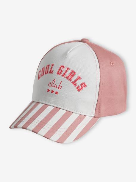 Meisjespet 'Cool Girls Club' blauw, gestreept+roze, gestreept - vertbaudet enfant 