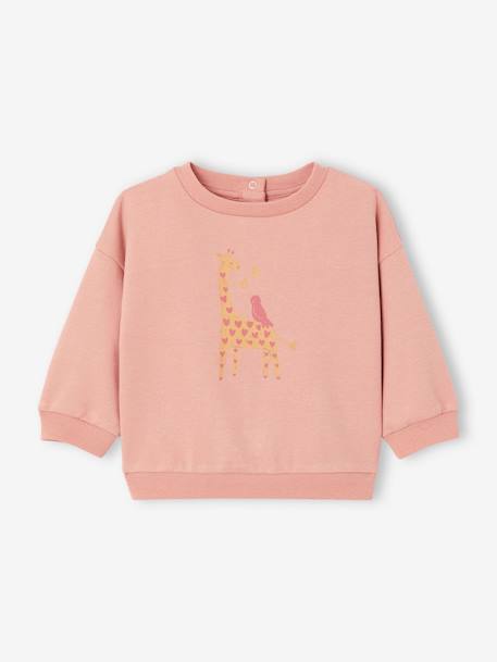 Basic sweater van molton baby's rouge - vertbaudet enfant 