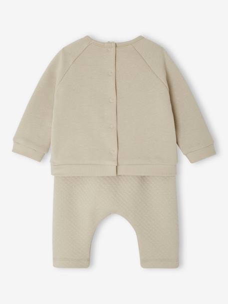 Set sweater en broek baby ecru+klei+nude - vertbaudet enfant 