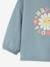 Sweater happy flower baby grijsblauw - vertbaudet enfant 