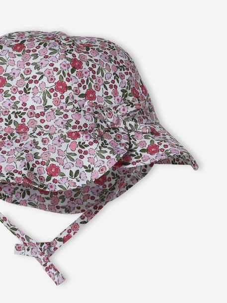 Hoedje met print voor meisjesbaby roze, bedrukt - vertbaudet enfant 