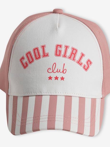 Meisjespet 'Cool Girls Club' blauw, gestreept+roze, gestreept - vertbaudet enfant 