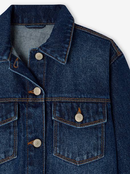 Spijkerjas in 'worker'-stijl meisjes jeansblauw+stone - vertbaudet enfant 