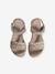 Kindersandalen met klittenband kleutercollectie beige, bedrukt - vertbaudet enfant 