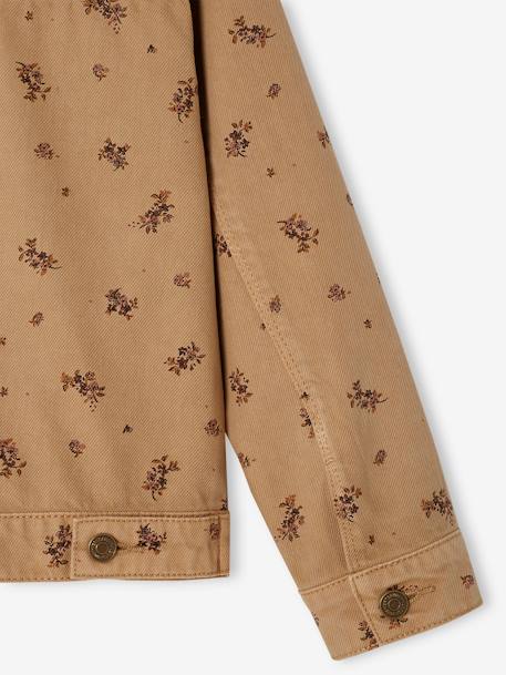 Meisjesjas met bloemen beige, bedrukt - vertbaudet enfant 