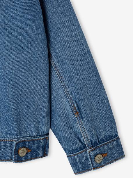 Spijkerjas in 'worker'-stijl meisjes jeansblauw+stone - vertbaudet enfant 