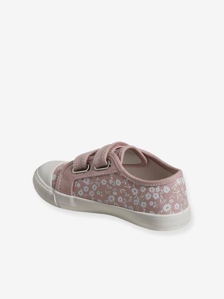 Meisjessneakers van textiel met klittenband, kleutercollectie roze, bedrukt - vertbaudet enfant 