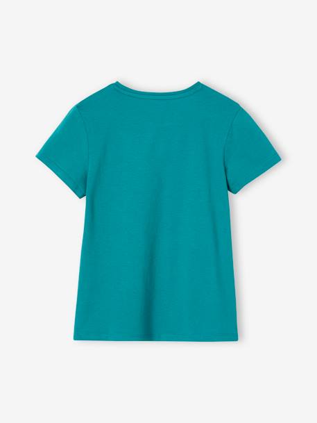 T-shirt met tekst meisjes aardbei+dennen+hemelsblauw+koraal+marineblauw+rood+vanille - vertbaudet enfant 