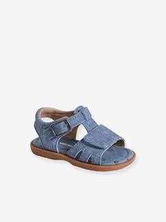 Schoenen-Jongen schoenen 23-38-Sandalen-Babysandalen met klittenband en denimstijl