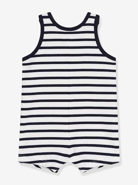 Korte babyjumpsuit PETIT BATEAU marineblauw - vertbaudet enfant 