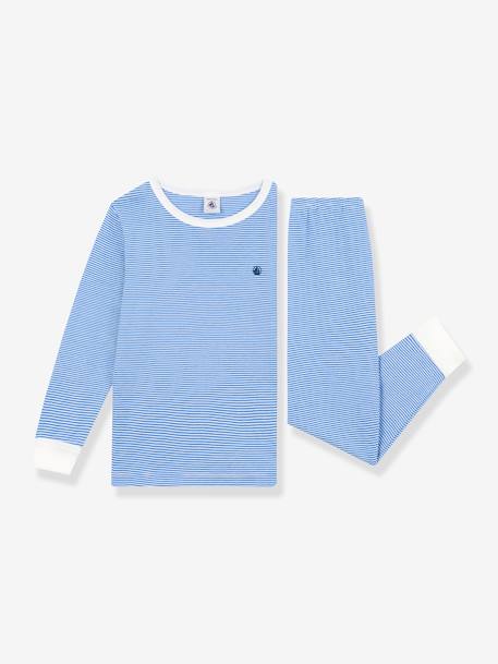 Gestreepte pyjama PETIT BATEAU blauw - vertbaudet enfant 