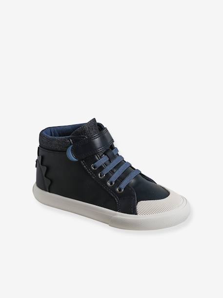 Hoge sneakers, kleutercollectie marineblauw - vertbaudet enfant 