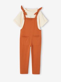 Meisje-Salopet, jumpsuit-Set T-shirt + salopette van molton meisjes