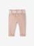 Paperbag babybroek met riem ecru+korstmos+lichtroze - vertbaudet enfant 