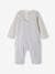 Fleece babyset met te personaliseren T-shirt en tuinbroek gemêleerd grijs+karamel - vertbaudet enfant 