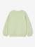 Meisjessweater met geplaatst motief en versieringen amandelgroen+ecru - vertbaudet enfant 