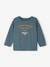 T-shirt met lange mouwen en tekst voor baby's groenblauw+wit - vertbaudet enfant 