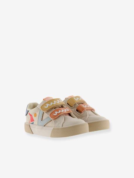 Kindersportschoenen Tribu Tiras Print Multicolor 1065181 VICTORIA® beige+jeansblauw - vertbaudet enfant 