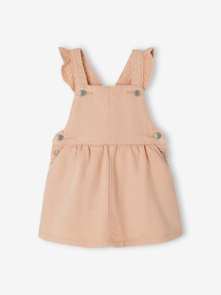 Salopettejurk baby schouderbandjes met ruches rozen - vertbaudet enfant 