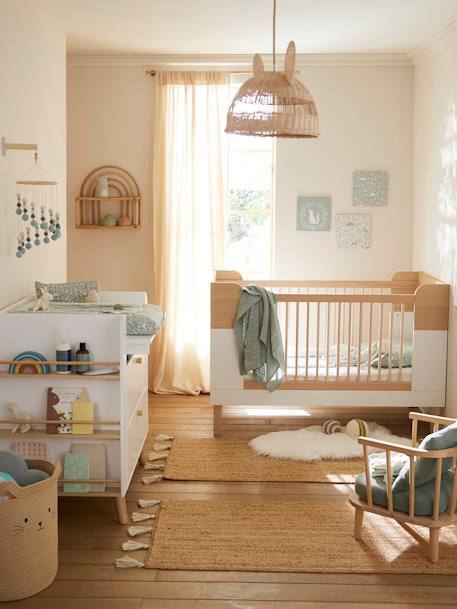 MOKA om te vormen babybed wit/hout - vertbaudet enfant 