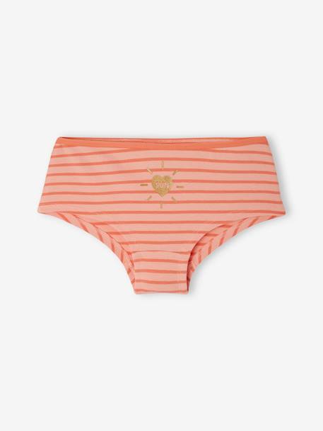 Set van 5 zomershorts voor meisjes van biologisch katoen perzik - vertbaudet enfant 