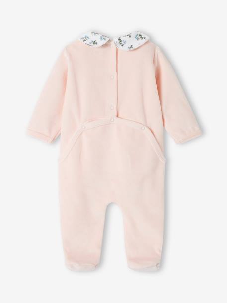 Set van 2 fluwelen pyjamapakjes lichtroze - vertbaudet enfant 