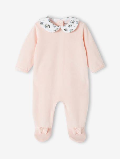 Set van 2 fluwelen pyjamapakjes lichtroze - vertbaudet enfant 