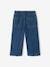 Driekwartsbroek met grote opening meisjes ongewassen denim - vertbaudet enfant 