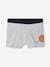 Set met 5 stretch jongensboxers 'basket' van biokatoen gemêleerd grijs - vertbaudet enfant 