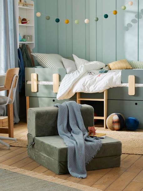 Corduroy bedbank groen - vertbaudet enfant 