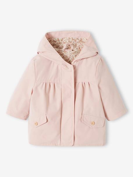 3-in-1 babyparka met uitneembaar gewatteerd jack roze (poederkleur) - vertbaudet enfant 