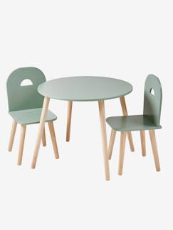 -Set houten stoelen en tafel REGENBOOGCOLLECTIE