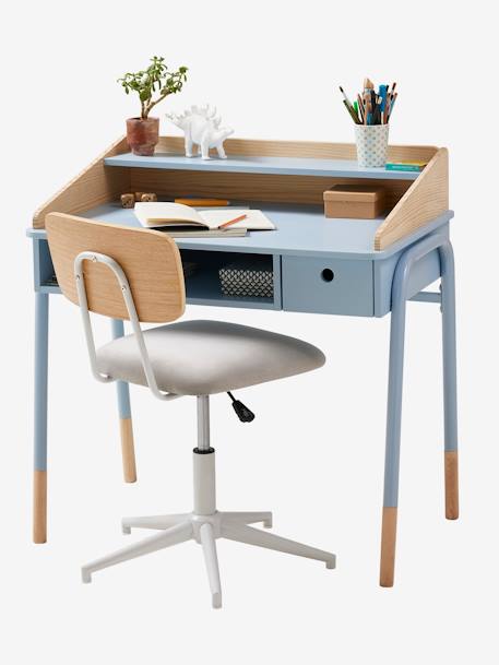 Basisschoolbureau LIGNE AMAZONE GROEN+hemelsblauw+Roze - vertbaudet enfant 