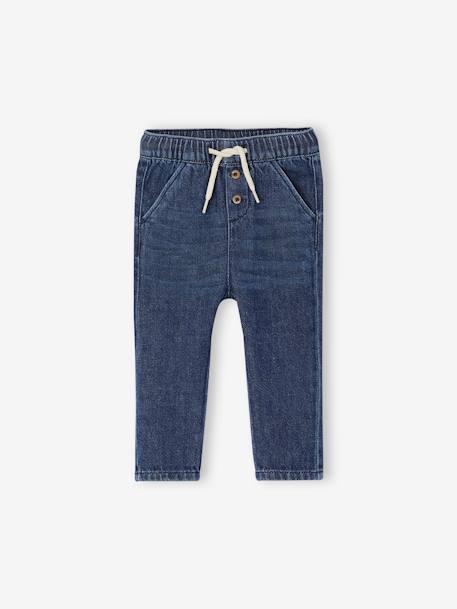 Lichte denim broek baby gebleekt denim+ongewassen denim - vertbaudet enfant 