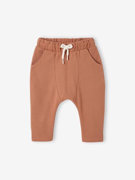 Babybroek van piquéstof blauwgroen+bruin - vertbaudet enfant 