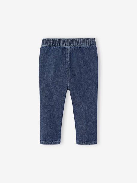 Lichte denim broek baby gebleekt denim+ongewassen denim - vertbaudet enfant 