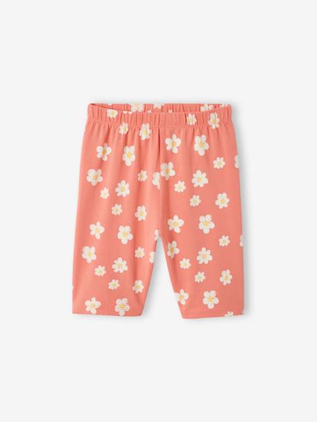 Set shirt en short voor meisjes rozen+smaragdgroen - vertbaudet enfant 