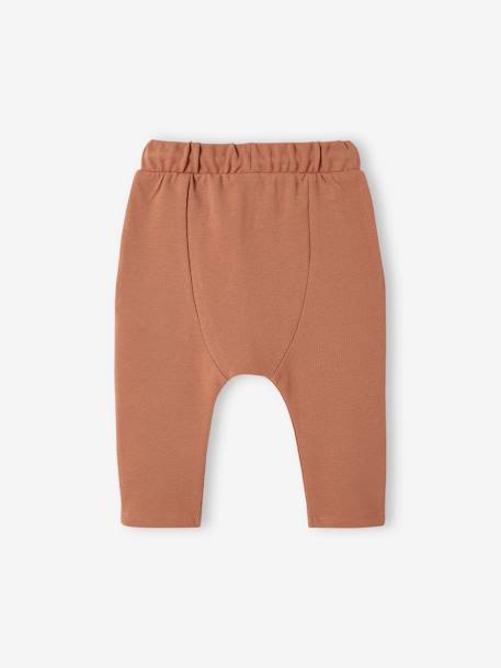 Babybroek van piquéstof blauwgroen+bruin - vertbaudet enfant 